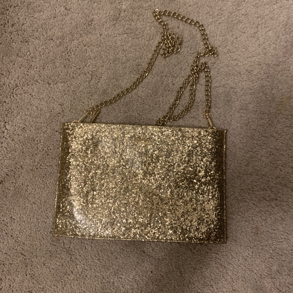 Gold Kate Spade cross body bag